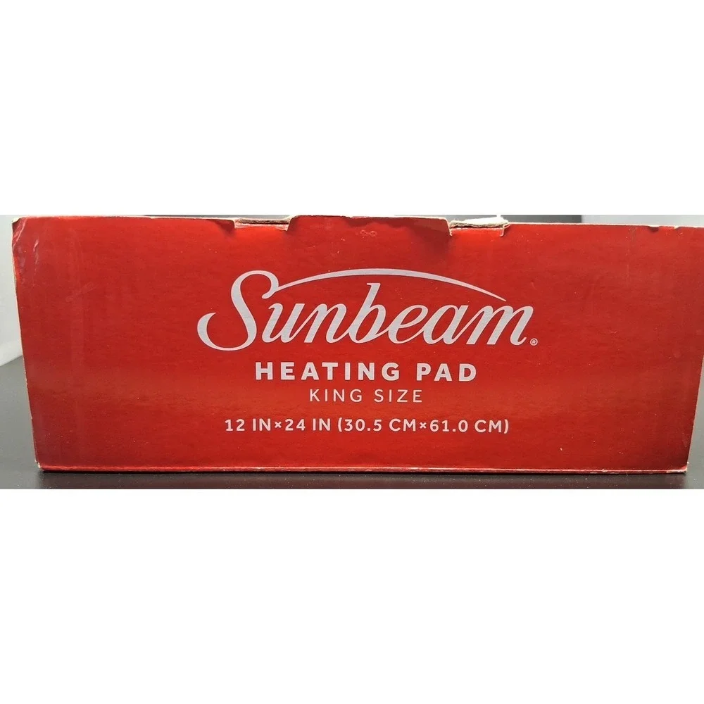 2023 Sunbeam King Size Heating Pad 12 IN x 24 IN‎ Heating Pad with Cover